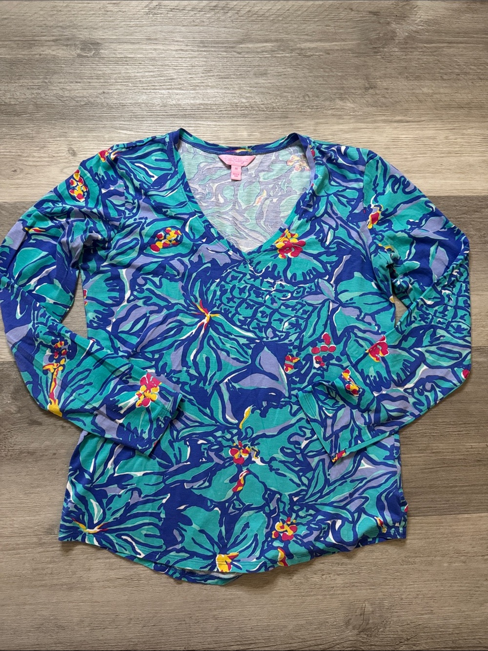Lilly Pulitzer Arielle top in Mai Tai print